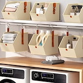 levne Úložiště a organizování-1/2dílný odnímatelný 4patrový závěsný úložný koš do šatníku, vícevrstvý organizér na oblečení a tašky s vysokou kapacitou, dělený úložný prostor, skládací doplněk do šatníku vhodný pro organizaci