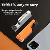 お買い得  電話スタンド-2パックアルミ合金V字型折りたたみ電話スタンド ポータブルデスクトップスタンド デスクトップ電話ホルダー ポータブルデバイススタンド 調整可能な電話スタンド 折りたたみ電話ホルダー