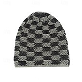 levne Čepice s čepicí-Pánské Unisex Čepice Beanie Zimní čepice Kulichy Pletená čepice Zimní čepice Beanie Černá Khaki Polyester Pletený Prodyšné Útulný Denní nošení Jdeme ven Pléd Větruvzdorné Teplý