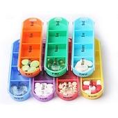 Недорогие камера хранения багажа и путешествий-Еженедельный органайзер для таблеток, 4 раза в день, полиуретановые пакеты, 7 дней, утро, день, вечер, портативный для лекарств, витаминов, рыбьего жира, влагонепроницаемых лекарств