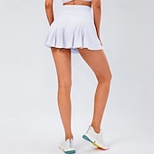 economico Gonne e Skorts da Donna-Per donna Tinta unita Gonna casual Gonne da tennis Gonne a pieghe Gonna sportiva Elastico Traspirante Tennis Pickleball Yoga Pantaloni Nero Bianco Rosa Abbigliamento da tennis
