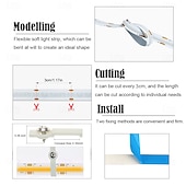 abordables Contrôle à distance-Ruban LED COB FCOB flexible haute densité 5 m (16,4 pi) 640 LED/m, température de couleur réglable 3000 K - 6000 K, IRC 90, intensité variable, pour chambre, cuisine, décoration intérieure, 24 V CC