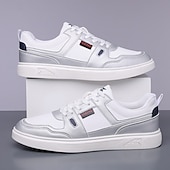 זול סניקרס קז'ואל-נעלי ספורט ספורטיביות לגברים בצבעי כחול כהה ולבן, קלות משקל ונוחות, עיצוב מודרני עם נגיעות כתומות, מושלמות ללבישה יומיומית וטיולים קז'ואליים