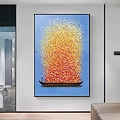 cheap Landscape Paintings-Mintura Hand Painted Return with a Full Load Oil Paintings on Canvas Modern Wall Art Picture For Home Decoration Ready To Hang With Stretched Frame