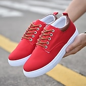 זול נעלי חג המולד לגברים-נעלי ספורט אדומות לגברים לחג המולד עם הדפס סנטה קלאוס - נעליים נעימות ואופנתיות לקניות חג המולד וחגיגות חג