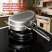 abordables Ustensiles de cuisine-Poêle pliante double, poêle antiadhésive à double fond