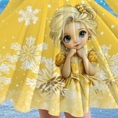  Mädchen' 3D Grafik Anime Schneeflocke Kleid Langarm 3D-Druck Frühling Herbst Leistung Urlaub Party Lässig Prinzessin Schön Kinder 4-12 Jahre Freizeitkleid A Linie Kleid Knielang Normale Passform