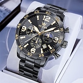 cheap Quartz Watches-The New Olevs Men&#039;S Business Watch Features A Luminous Moon Phase Calendar Small Three-Hand Multi-Functional Digital Large Dial Quartz Watch Which Is A Fashionable Casual Waterproof And Sporty Me