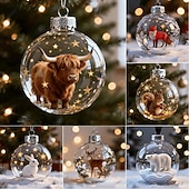 levne Ozdoby-Akrylová ozdoba s motivem divoké zvěře, ručně vyrobená 3D vánoční dekorace se zvířaty, luxusní zimní vánoční dekorace na stromeček. &amp;dárky, třpytivé hvězdné akcenty