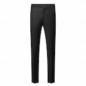 preiswerte Feier zum Feiertag-Herren Smokings Partyanzüge Lässig Schwarz Weiß Frühling, Herbst, Winter, Sommer Anzug Schalkragen Mode Party Patchwork Figurbetonter Schnitt 3-teilig Einreiher - 1 Knopf