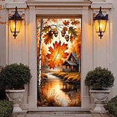 ieftine Bannere pentru garaj și ușă-Halloween Afișe Capacul ușii Bannere în aer liber Peisaj de toamnă Drăguţ #D Petrecere Cămin Cameră pentru adolescenți Cămin universitar Dormitor de fraternitate în peștera bărbaților pentru băieți