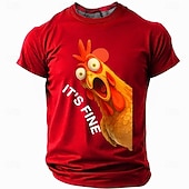 abordables Camisetas divertidas para hombres-Camiseta divertida con un gallo, ideal para hombres. Un regalo perfecto para tu esposo o amigos.