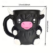 cheap Mugs &amp; Cups-Highland Cow Ice Cream Pint Holder Reusable Popsicle Containers with Antifreeze Handle and Two Spoons Leak Proof Popsicle Cozy Cup for Highland Lover Gifts