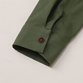 billiga Morgonrockar-Herr Vardagsklädsel Nattlinne Nattskjorta Slät Stylish Komfort Hem Dagligen Bomull Mjuk Andningsfunktion Hög krage Långärmad Vår Höst Svart Vit