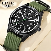 preiswerte Quarz-Uhren-LIGE Geschenk für Frauen Männer Quarz Uhr Lässige Wasserdichte Textilarmbanduhr