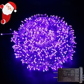 cheap Plug String Lights-Christmas Tree Decorative String Lights Fairy String Lights 8 Function Low Voltage Safety Plug in Holiday Wedding Party Atmosphere Decorative Lights Props 10/20/30/50/100 meters