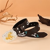 economico Cinture da uomo-Per uomo Cintura Fibbia automatica Rilascio rapido Pelle PU Lega Vintage Durevole Regolabile Cavallo Marrone Caffè All'aperto Quotidiano Cintura Vita