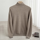 preiswerte Wollpullover für Herren-Hochwertiger Herren-Rollkragenpullover aus reiner Wolle und Kaschmir, klassischer Strickpullover, weich, warm und atmungsaktiv