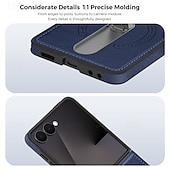abordables Carcasas Samsung-teléfono Funda Para Samsung galaxia Z Flip 7 Z Flip 6 Z Flip 5 Z Flip 4 Z Flip 3 Funda Trasera adsorción magnética con Soporte Magnética Soporte de carga inalámbrica Retro ordenador personal Cuero de