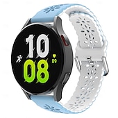 זול להקות שעונים של סמסונג-צפו בנד ל Samsung Galaxy Watch 7/6/5/4 40/44mm, Watch 6 Classic 43/47mm, Watch 4 Classic 42/46mm סיליקוןריצה תַחֲלִיף רצועה מתכוונן אבזם מודרני מודפס פרחוני צמיד