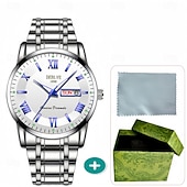 halpa Kvartsikellot-Edistynyt Miesten Rannekello Muodikas Miesten Kvartsikello Päivämäärä Kalenteri Hohtava Näyttö Vedenkestävä Paras Valentine's Day Lahjavaihtoehto Miehille