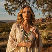 abordables Collier pour femme-Parure traditionnelle indienne de collier et boucles d&#039;oreilles ornée de pierres précieuses colorées et de perles - bijoux de mariée et de fête