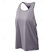 abordables Chemise pour femmes-Femmes Couleur Unie Débardeur Tee Shirt Fitness Ample Élastique Évacuation de la transpiration Respirant Tennis Pickleball Yoga Col ras du cou Top Noir Bleu Violet Vêtements de tennis