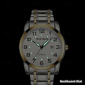 Недорогие Кварцевые часы-Современные мужские наручные часы, модные мужские кварцевые часы с календарем и светящимся цифровым циферблатом – лучший выбор подарка для мужчин.