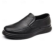 halpa Miesten loaferit ja nauhattomat kengät-Miesten ruskeat keinonahkaiset talvikengät, lämpimät ja mukavat, fleecevuori lisälämpöä varten, täydelliset talvipäiviin ja rentoon ulkoiluun