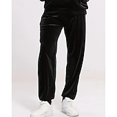 baratos moletons básicos-Homens Moletom Moletom com capuz e calças Conjunto de roupas Conjunto de moletons Capuz Ao ar livre Diário Esportes Com Cordão Bolsos Tecido Vermelho Vinho Preto Azul Royal Poliéster Roupas Esportivas