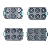 levne Formy na dorty-Forma na ledový věnec, vánoční forma na ledový věnec, vánoční silikonové formičky/tácky na kostky ledu ve tvaru vánočních kostek, 6dírková silikonová forma vhodná na kostky ledu, dorty, mýdlo,