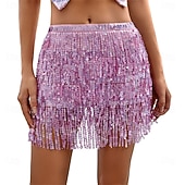 cheap Skirts-Carnival 2026 Rio Carnival Samba Dancewear Belly Dance Skirt Hip Scarf Dance Hip Belt Latin Dance Hula Hip Scarf Brazil Festival Performance Costume