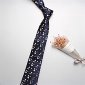 baratos Gravatas e Laços Borboleta para Homem-Homens Gravatas Gravata de Natal Moda Clássico Contemporâneo Moderno Padrão Floco de Neve Natal Festas &amp; Noite