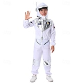 cheap Profession &amp; Uniform Costumes-Fancy Costume Jumpsuit Uniform Astronaut Cosplay Costume Kid's Boys' Halloween Carnival Party Performance Dress Up