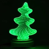 olcso Dekoratív fények-tükör éjszakai fény, alagútfényű tükörfény, végtelen tükör alagútfény, led tükör alagút éjszakai fény hálószobába/buliba/otthoni dekorációhoz