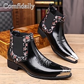 voordelige Chelsea -laarzen-Heren Chelsea boots van imitatieleer in bruin leer – elegant en comfortabel, ideaal voor zakelijke gelegenheden, formele gelegenheden en dagelijks gebruik