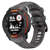 olcso Garmin óraszíjak-Óraszíj mert Garmin Ösztön 3 Szilikon Csere Szíj Állítható Sportszíj Modern csat Virágos Nyomtatott Karszalag
