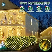 cheap Plug String Lights-Christmas Net Lights Connectable Waterproof String Light 8 Function Timer Remote Control Wedding Festival Party Atmosphere Decorative Lights Low Voltage Safe Plug in