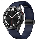 voordelige Samsung horlogebanden-Horlogeband voor Samsung Galaxy Watch 7/6/5/4  40/44mm, Watch 5 Pro 45mm, Watch 6 Classic 43/47mm, Watch 4 Classic 42/46mm Siliconen Echt leer Vervanging Band Verstelbaar Sportband Leren koppeling