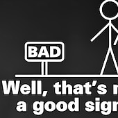  T-Shirt Grafica Uomo Manica Lunga 'Bene Questo Non È un Buon Segno' Design di Umorismo Giocoso