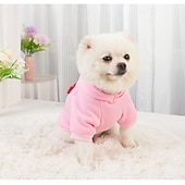 cheap Hoodies-Small Dog Pink Hoodie - Little Beauty Pet Sweatshirt with Bow Accent - Great Gift for Dogs
