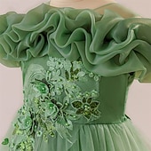 halpa Juhlamekot-Lapset Tyttöjen Mekko Juhlamekko Yhtenäinen väri Hihaton Muodollinen Suoritus Erikoistilaisuus Pitsi Silmukka Muoti Päivittäin Prinsessa Polyesteri Maxi Juhlamekko Kellomekko Tyllimekko Kesä Kevät 4