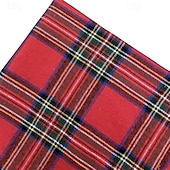 economico Gilet da uomo-Per uomo Gilet Vacanza Carnevale Feste Moda Streetwear Primavera Autunno Bottoni Poliestere Traspirabilità Plaid Monopetto Scollo a V Vestibilità su misura La luce rossa Rosso Gilet