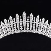 levne Tiaru a koruny-Korunní čelenky Čelenka Slitina Svatební Narozeniny Elegantní Roztomilý S Štras Přílba Pokrývky Hlavy