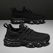 economico Scarpe da Corsa per Uomini-scarpe da corsa rosse da uomo: tomaia in mesh traspirante con cuscino d'aria per una calzata comoda, perfette per lo shopping natalizio e le attività all'aperto