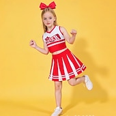 お買い得  職業と制服のコスチューム-ファンシーコスチューム ユニフォーム チアリーダー 子供用 女の子 ハロウィーン カーニバル パーティー 性能 ドレスアップ