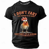  Ανδρικά Πετεινός Αστεία αργκό Μπλουζάκι Κοντομάνικο Κοντομάνικη μπλούζα 3D εκτύπωση Στρογγυλή Ψηλή Λαιμόκοψη Πουκάμισο Μοντέρνα Καθημερινά Καθημερινά Δρόμος Θαλασσί Μαύρο Πράσινο του τριφυλλιού