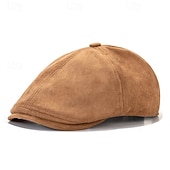 cheap Men's Hats-Men's Flat Cap Ascot Hat Newsboy Hat Black Wine Polyester Fashion Casual Street Daily Plain Adjustable Sunscreen Breathable