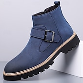 abordables Bottes de Chelsea-Bottes Chelsea turquoise pour hommes – élégantes et résistantes, idéales pour les sorties hivernales décontractées et les activités de plein air