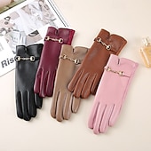 Недорогие Перчатки-Жен. 1 пара С пальцами / Зимние Активный / Уличный стиль Перчатки - Полотняное плетение Стильные